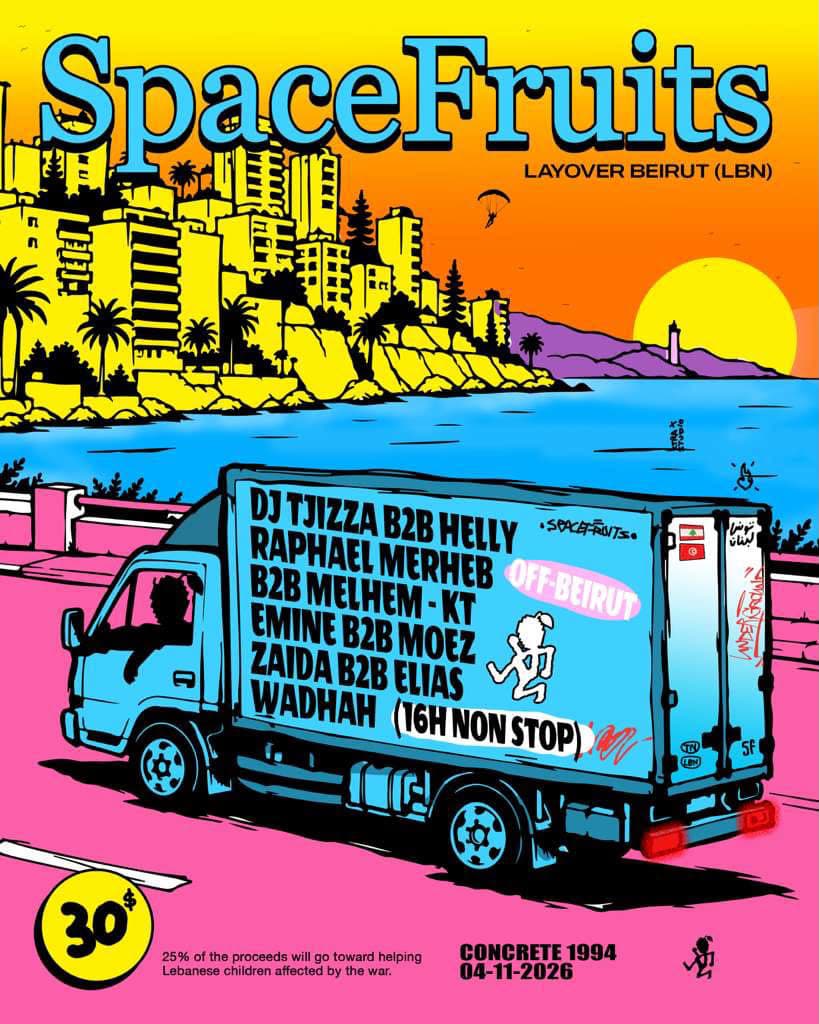 Space Fruits layover Beirut